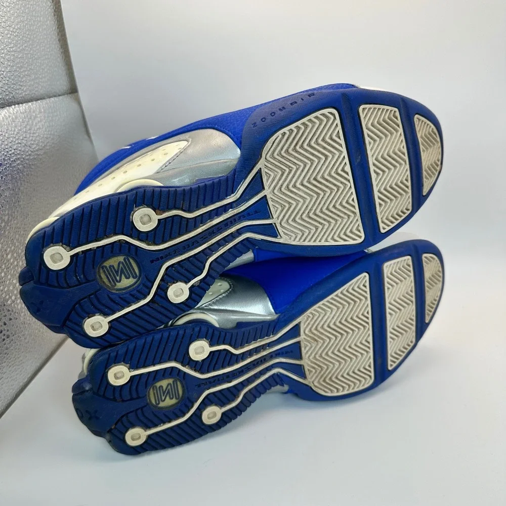 Nike‎ Shox Basketball Shoes Womens 7.5 Blue White Silver Y2K Athletic Sneakers